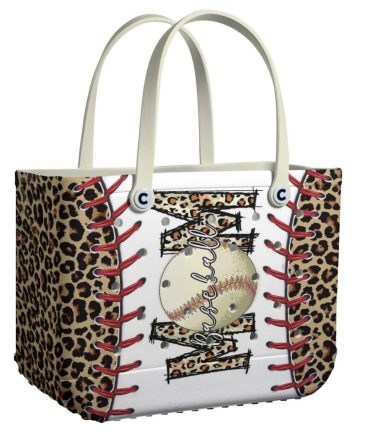 Stylish Leopard Baseball Tote Bag - Perfect For Sports Lovers & Fashionistas
