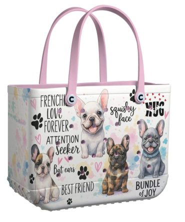 Chic French Bulldog Tote Bag – Cute Pet Lover'S Dream, Stylish & Spacious!