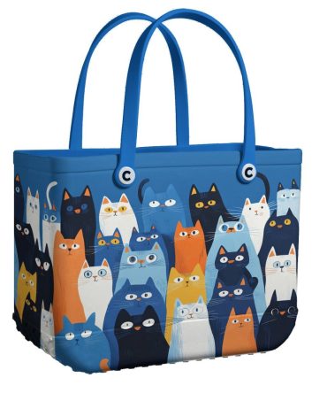 Chic Cat Lover Tote Bag – Colorful Feline Design For Stylish Shopping & Everyday Use