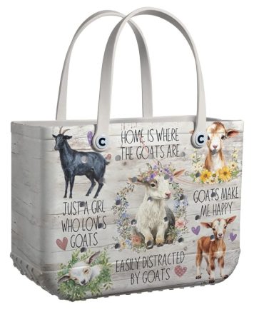 Charming Goat-Themed Tote Bag - Perfect For Animal Lovers And Daily Use - Cute & Stylish Design
