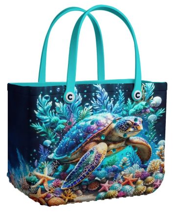 Tropical Sea Turtle Beach Tote Bag – Vibrant Ocean Design, Perfect For Summer Adventures