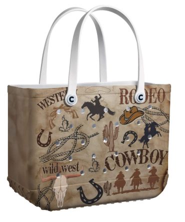 Western Rodeo Cowboy Tote Bag – Stylish Wild West Print Handbag For Women