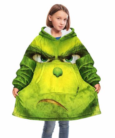 Merry Grinchmas - Christmas Stole Christmas Blanket Hoodie Grinch Blanket Hoodie