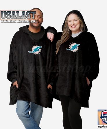 New Nfl Miami Dolphins Lightweight Blanket Hoodie Hoodie Blanket
