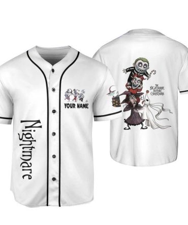 Custom Nightmare Before Christmas Baseball Jersey – Personalize Your Style!