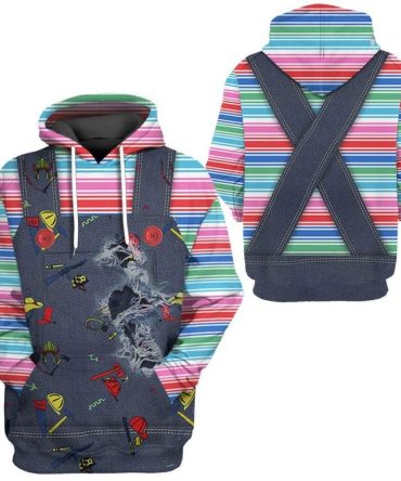 Chucky Costume Hoodie  Chucky Costume T-Shirt Colorful Unisex Adults