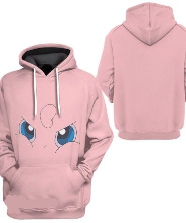 Pokemon Hoodie Jigglypuff Pokemon Cosplay T-Shirt Pink Unisex Adults New Release