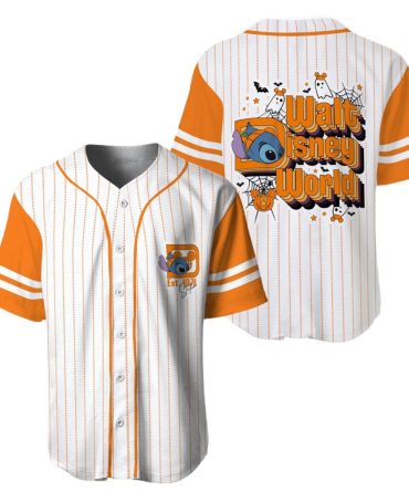 Disney Halloween Baseball Jersey – Fun Stitch & Ghosts Design For Fans