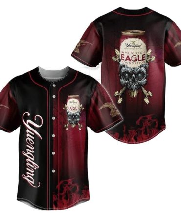 Yuengling American Eagle Skull Baseball Jersey – Bold Design, Perfect Gift, Limited Edition