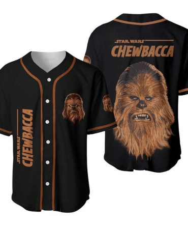 Star Wars Chewbacca Jersey - Officially Licensed Baseball Style Shirt For Fans