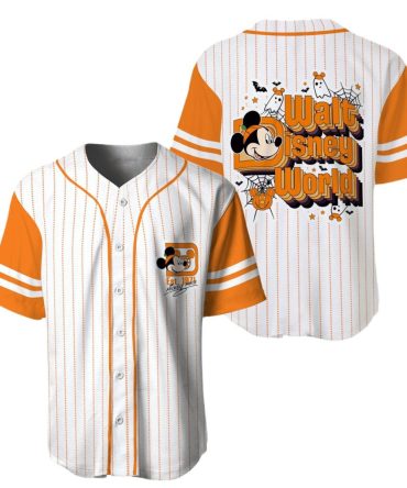 Disney Halloween Baseball Jersey – Mickey Mouse & Ghosts – Men'S Apparel