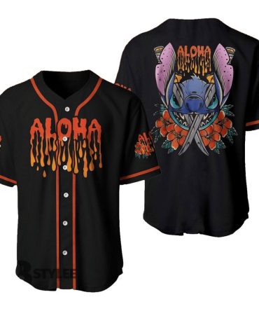 Stylish Aloha Baseball Jersey - Vibrant Design, Perfect For Casual Wear