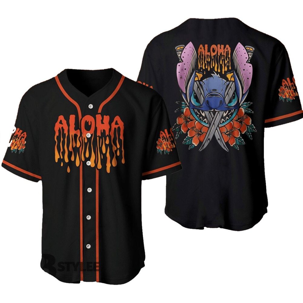 Stylish Aloha Baseball Jersey - Vibrant Design, Perfect For Casual Wear