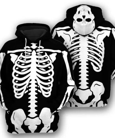 T-Shirt  Skeleton Shirt Whole Skeleton Costume Black White Hoodie  Hoodie