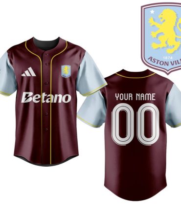 Aston Villa Custom Jersey - Premier League Edition, Personalize Your Name & Number, Official Team Gear