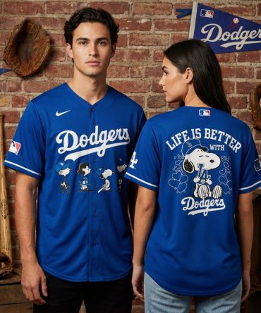 Blue Dodgers Jersey With Peanuts Characters – Limited Edition Fan Gear