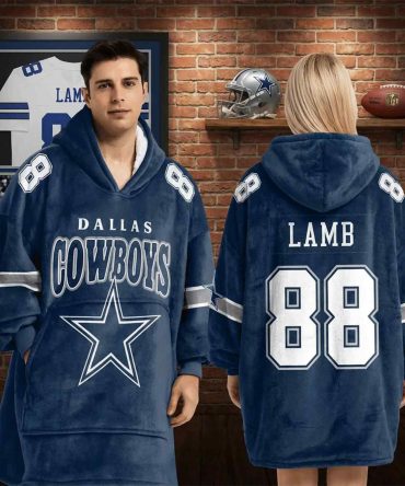 Ceedee Lamb 88 Dallas Cowboys Football Hooded Blanket Hoodie