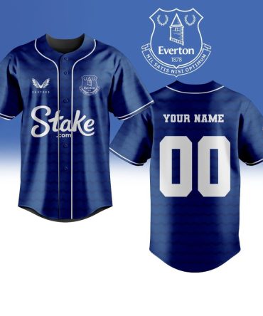 Customizable Everton Fc Baseball Jersey - Personalize Name & Number - Premium Quality