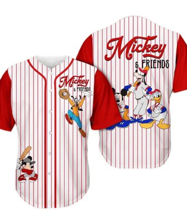 Vintage Mickey & Friends Baseball Jersey – Classic Disney Style For Fans