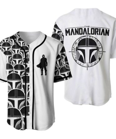 Star Wars Themed Baseball Jersey - Mandalorian Design, Stylish & Comfortable Fan Apparel