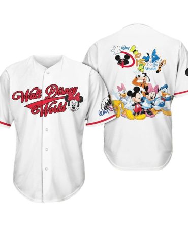 Disney World Baseball Jersey – Mickey & Friends Graphic Tee For Adults
