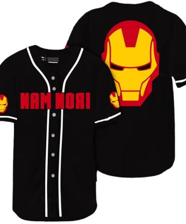 Iron Man Baseball Jersey - Iconic Superhero Design, Comfortable Fit, Perfect Gift For Fans