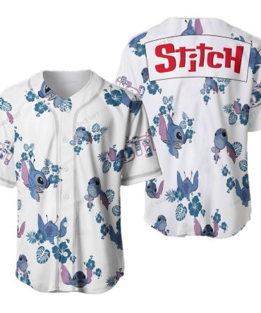 Stitch Baseball Jersey - Cute Blue Alien Design, Comfortable & Stylish, Perfect Gift!