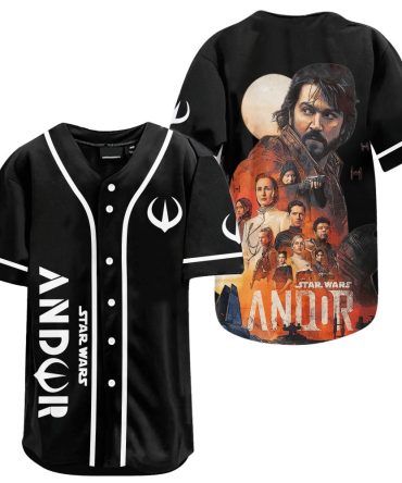 Star Wars Andor Baseball Jersey - Unisex Fan Apparel With Iconic Characters & Logo