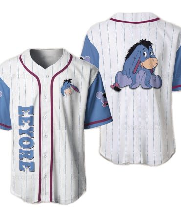 Limited Edition Eeyore Baseball Jersey - Soft Cotton, Perfect Gift For Fans!