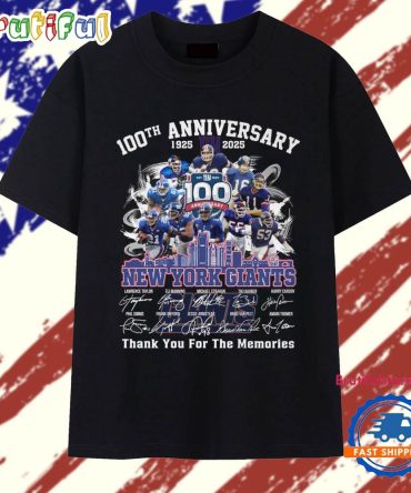100Th Anniversary 1925-2025 New York Giants Thank You For The Memories Vintage T Shirt
