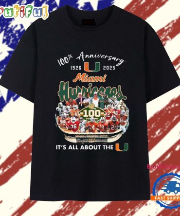 100Th Anniversary 1926-2025 Miami Hurricanes Vintage T Shirt