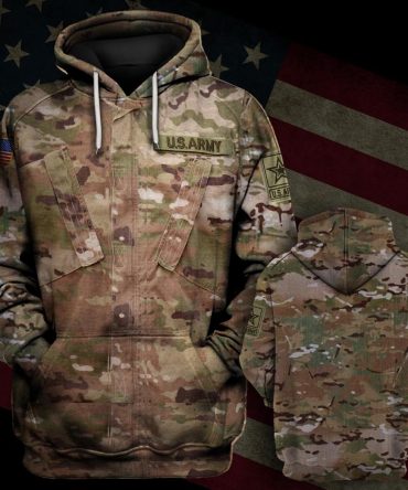 Us Army Veteran Hoodie Vintage Camo Uniform Hoodie