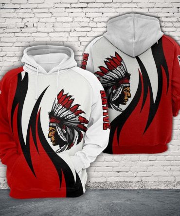 Native American Hoodie Native American Chief Red White Hoodie Native American
