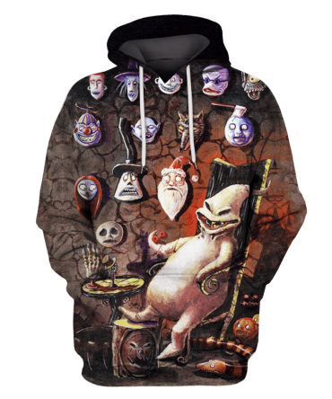 Tnbc T-Shirt Oogie Boogie Faces On Wall Hoodie