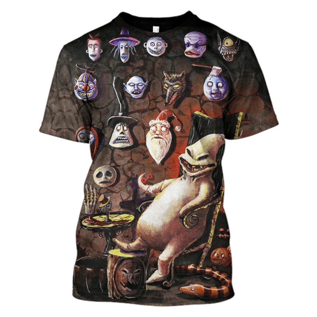 Tnbc T-Shirt Oogie Boogie Faces On Wall Hoodie - Image 2