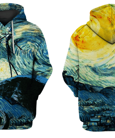 Tnbc T-Shirt Jack Skellington Starry Night Art Concept Blue Hoodie