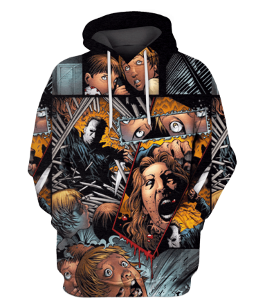 Halloween Shirt Michael Myers Shirt Michael Myers Killer Comic Hoodie Horror T-Shirt