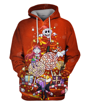 Tnbc T-Shirt Jack Skellington And Sally Celebrate Christmas Hoodie Tnbc Hoodie