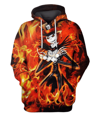 Tnbc T-Shirt Jack Skellington Fire Hoodie