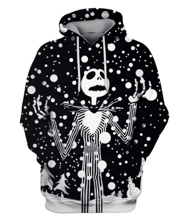 Tnbc T-Shirt Jack Skellington First Snow Black White Hoodie Tnbc Hoodie