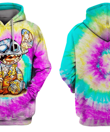 Disney Shirt Stitch Shirt Disney Characters Art Inside Stitch Tie Dye Hoodie Stitch Hoodie