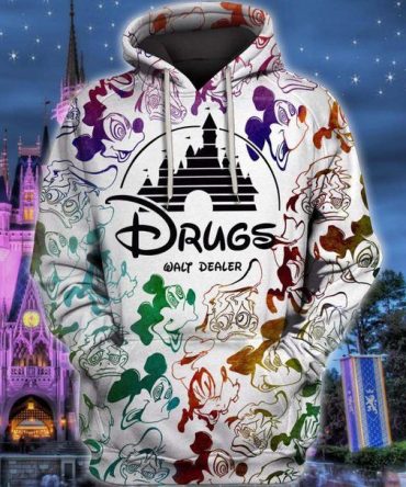 Disney Hoodie Drug Walt Dealer Mn Donald Duck Goofy High Illusion White Hoodie