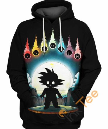 Dragon Ball Hoodie Kid Goku Multicolor 7 Dragon Balls Black Hoodie Goku Hoodie