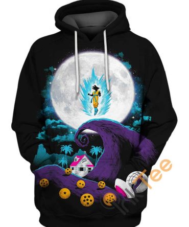 Dragon Ball Hoodie Son Goku Crossover Nightmare Before Christmas Black Hoodie