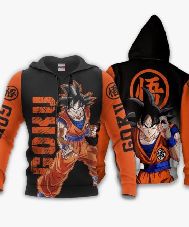 Dragon Ball Hoodie Goku Classic Black Orange Hoodie Goku Hoodie For Dragon Ball Fan