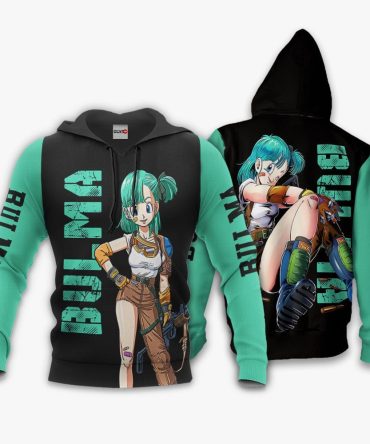 Dragon Ball Z Hoodie Bulma Dragon Ball Black Green Hoodie Dragon Ball Z