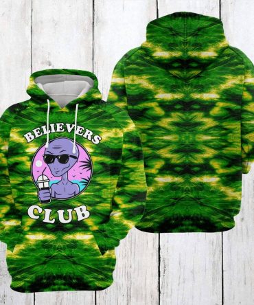 Alien Hoodie Believer Club Sunglasses Alien Green Hoodie Appare Adult