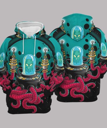 Alien Hoodie Alien Tentacles Pink Blue Hoodie Apparel Adult Unisex