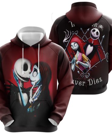 Tnbc Hoodie Jack And Sally True Love Never Dies Red Hoodie