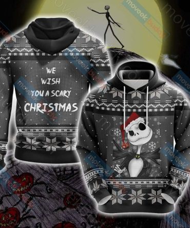 Tnbc Hoodie We Wish You A Scary Christmas Grey Hoodie